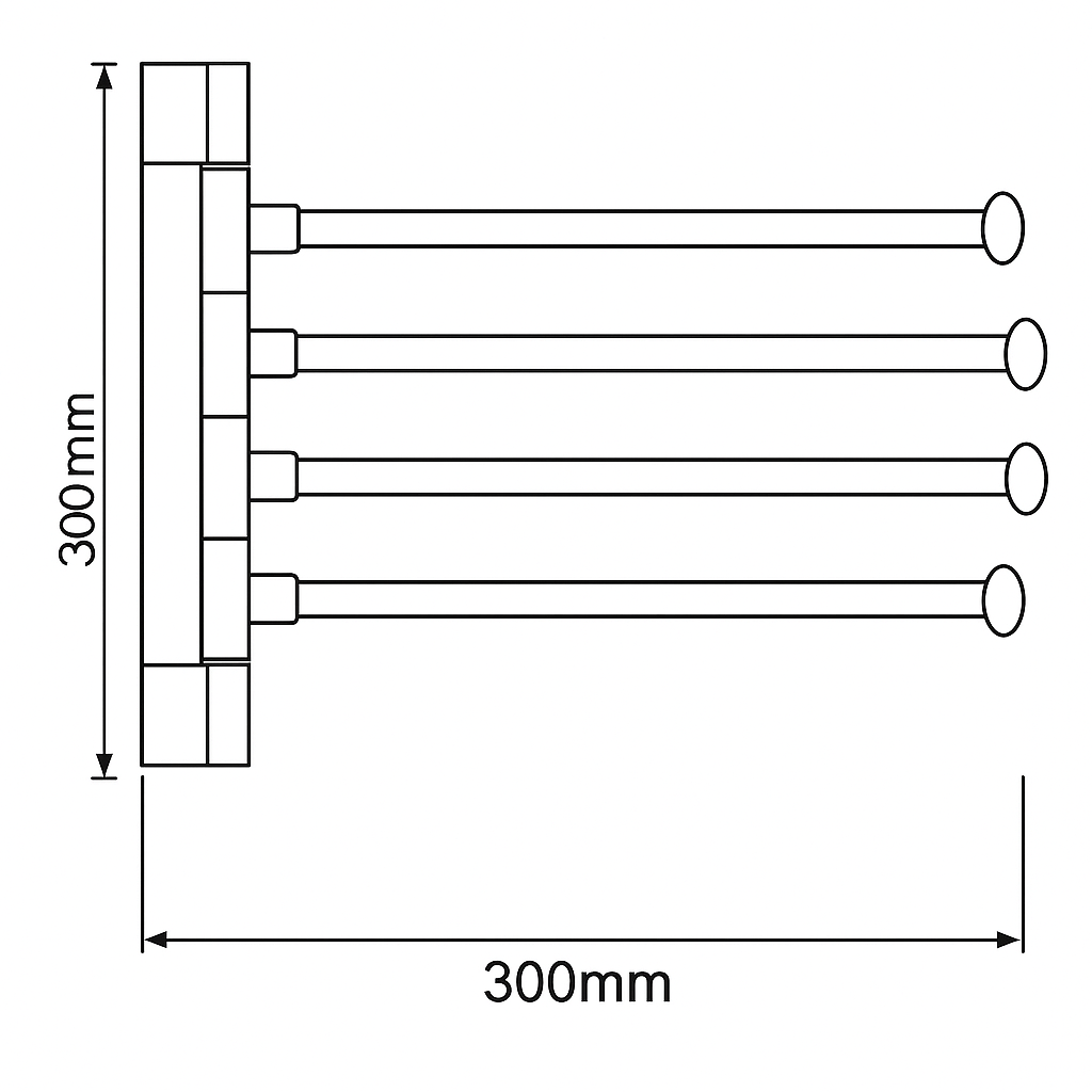 FOLDABLE TOWAL RAILS S.S. by Trucera